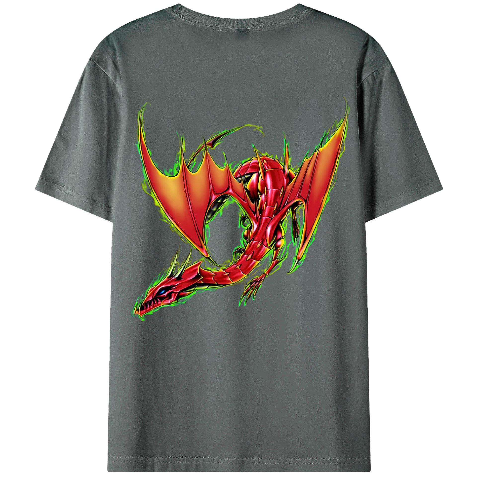 （画像用） 遊☆戯☆王 Yu-Gi-Oh! 綿100％ メンズ半袖Tシャツ（バックプリント） 通気性